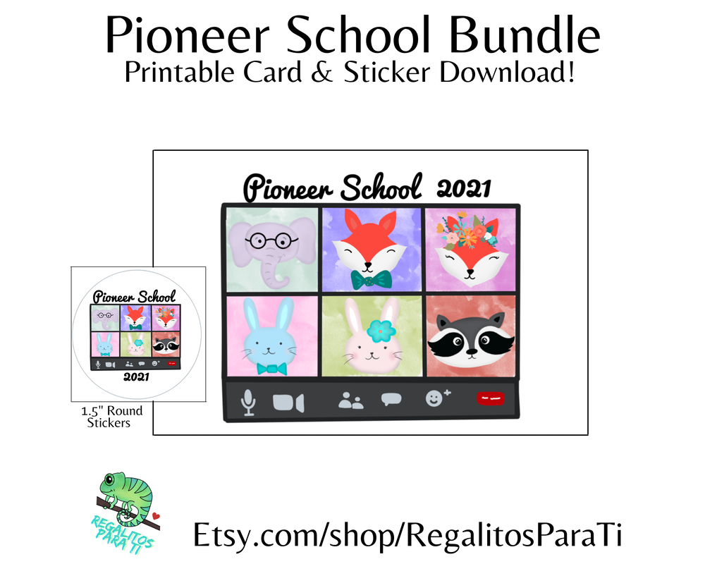Pioneer School Card Printable Zoom Pioneer School Cad and Stickers